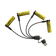 NH2400 , 1.5В, 2400 мАч, 4 шт., кабель USB-C