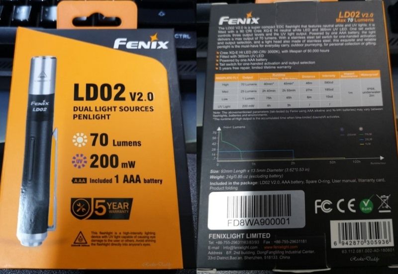Карманный фонарь Fenix LD02 v2.0