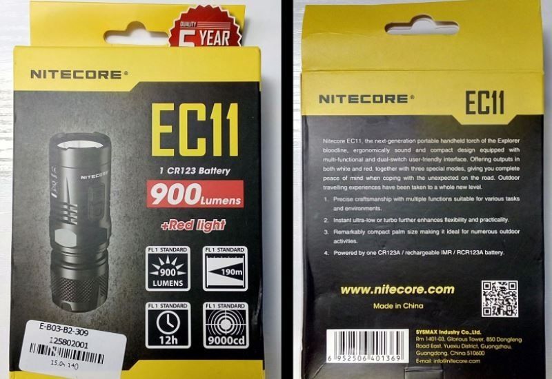Миниатюрный фонарь Nitecore EC11