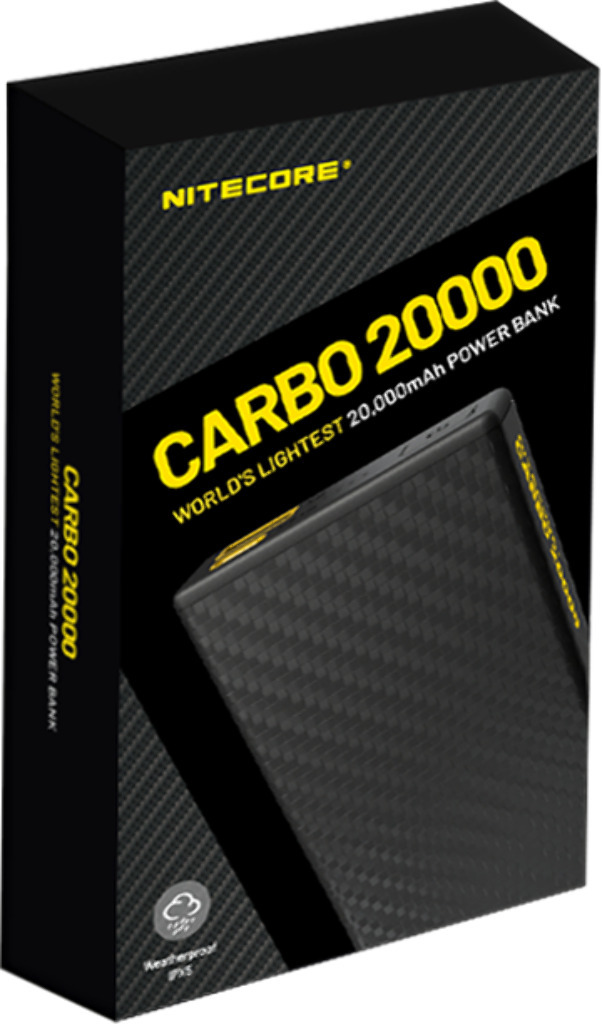 CARBO20000 Power Bank емкость: 20000 мАч 3,85 В (76 Вт/ч)